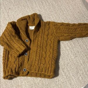 Baby button down cableknit sweater